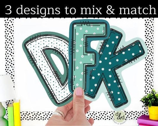 DAISY & DOTS Bulletin Board Letters |A-Z Bulletin Board Letters, Punctuation, and Numbers| Easy Back to School Classroom Decorations|