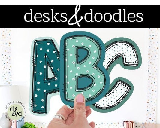 DAISY & DOTS Bulletin Board Letters |A-Z Bulletin Board Letters, Punctuation, and Numbers| Easy Back to School Classroom Decorations|